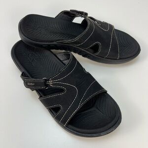 KuaiLu Black Orthotic Slide Sandal Comfort Adjustable Womens 9 Summer Pool Beach